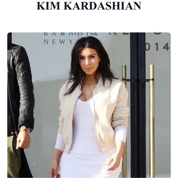 ASHLEY Blush Coral Salmon Cropped Moto Bomber Jacket Coat Top Saks Fifth Ave 5th - Picture 13 of 15